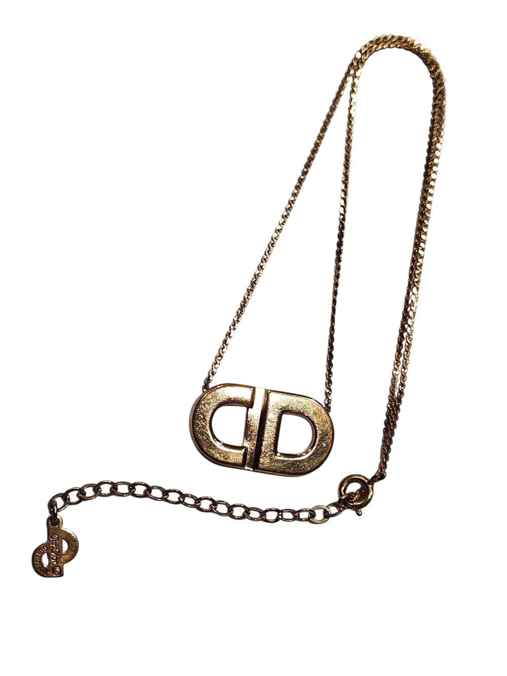 Vintage Dior Necklace Gold Tone 'CD' Logo Choker Christian Dior Germany - Picture 12 of 16